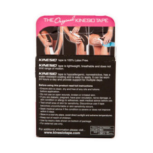 Kinesio Tape Classic Roze Verpakking achterkant - Kinesio Nederland