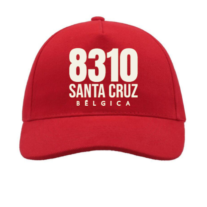 CAP WHITE ON RED 8310 SANTA CRUZ