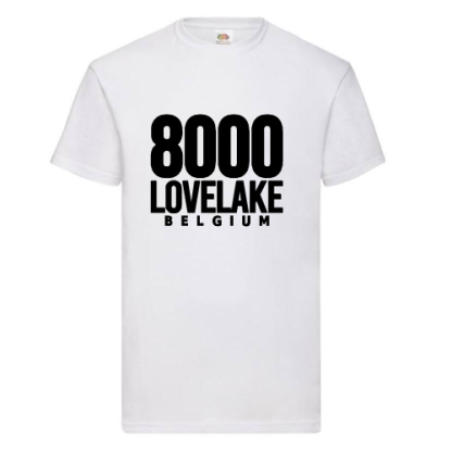 TSHIRT BLACK ON WHITE 8000 LOVELAKE