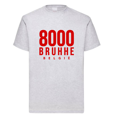 TSHIRT RED ON GREY 8000 BRUHHE