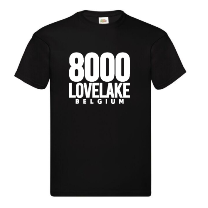 TSHIRT WHITE ON BLACK 8000 LOVELAKE