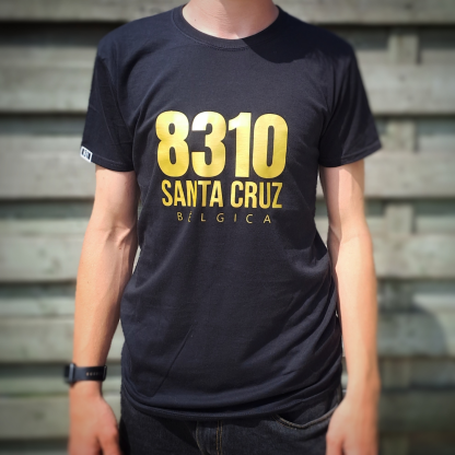 King Kasketee Black T-shirt with golden print: 8310 SANTA CRUZ BELGICA