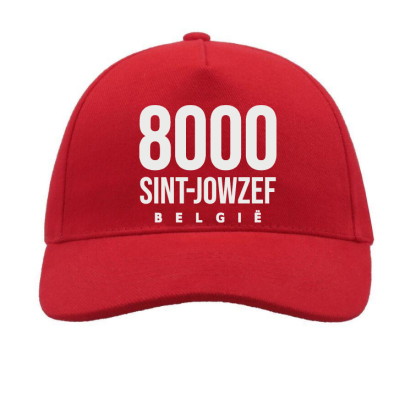 NEIGHBOURHOODIES CAP WHITE ON RED 8000 SINT JOWZEF