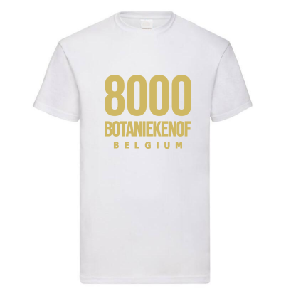NEIGHBOURHOODIES TSHIRT GOLD ON WHITE 8000 BOTANIEKENOF
