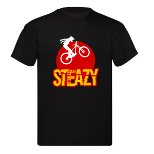 RETRAILED MTB T-SHIRT STEAZY MULTICOLOR BACK RETRAILED MTB CAMISETA STEAZY NEGRA