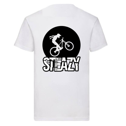 RETRAILED MTB STEAZY T-SHIRT BLACK ON GREY BACK