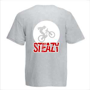 T SHIRT STEAZY GREY WHITE BACK