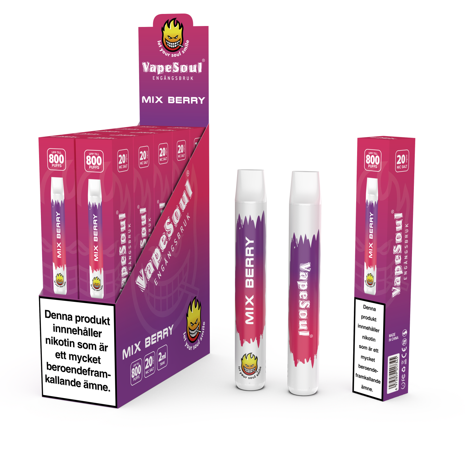 Mix Berry Vapesoul 2ml 20mg