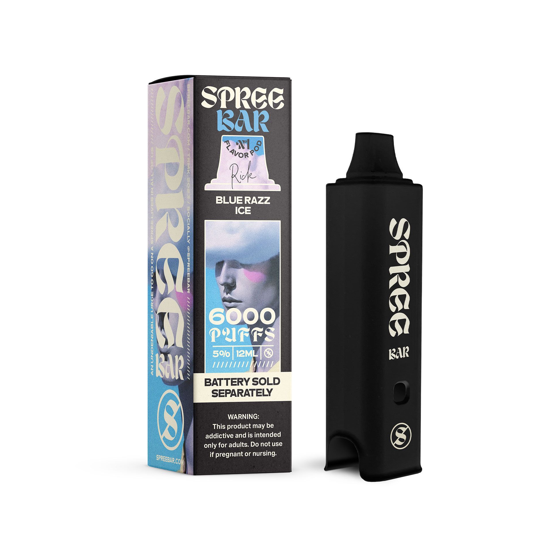 Spree Bar Pod Blue Razz Ice (12 ml, 50 mg)