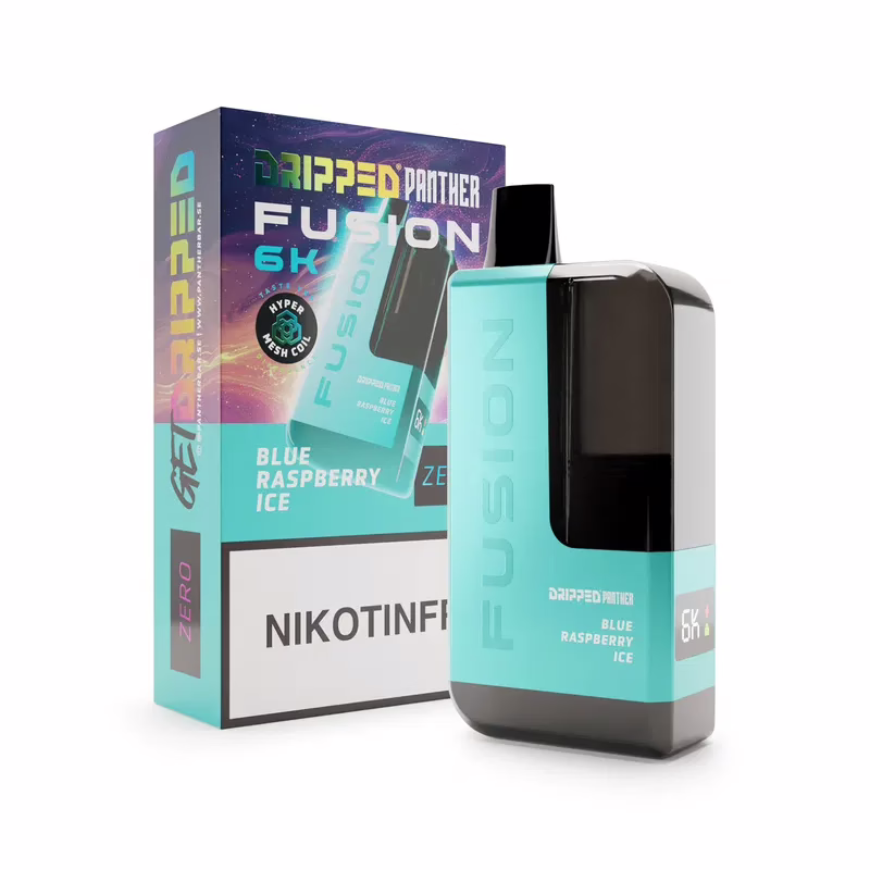 Dripped Panther Fusion 6K Blue Raspberry Ice Nikotinfri Vape 6000 Puffar
