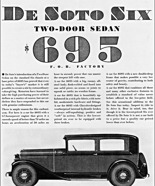 DeSoto 1931 2-Doors / 5-Windows