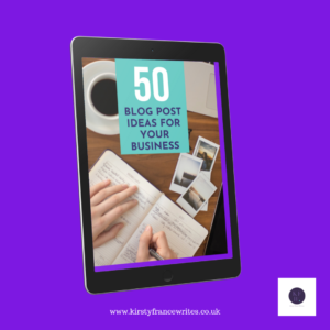 book with 50 blog topic ideas for your business