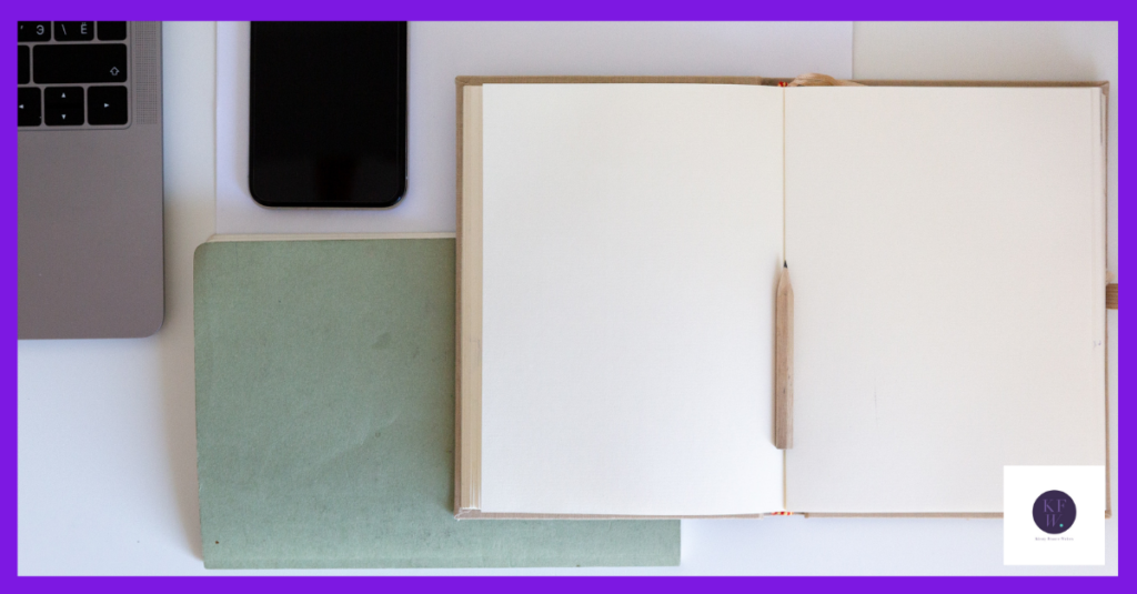 Blank page to create a New Year marketing plan