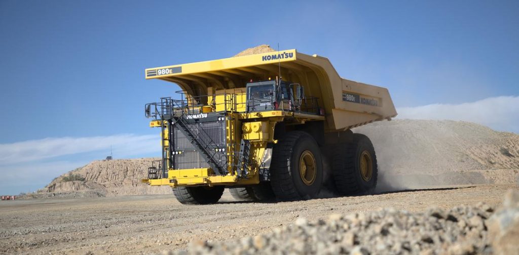 Komatsu’s 980E-5SE ultra-class electric drive mining truck offers the highest-in-class horsepower available