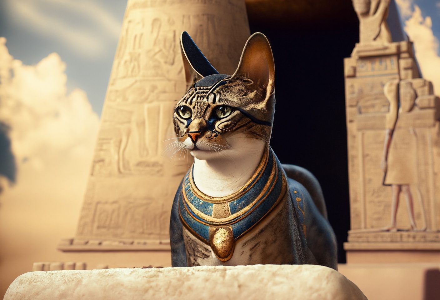 Een kat in het oude Egypte
