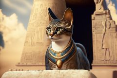 Een kat in het oude Egypte