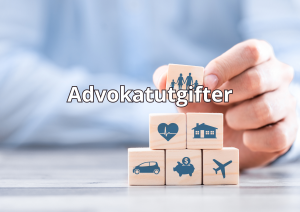 Bilde av forsikringsprodukter med teksten "advokatutgifter".