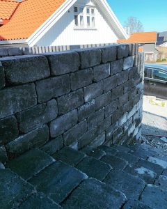Mur, trapp, murblokk, steintrapp, betongmur