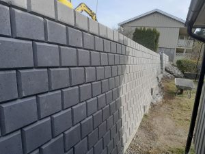 støttemur, mur, betongmur, murblokk, anleggsgartner