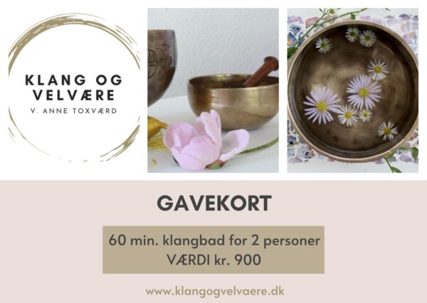 Gavekort til klangbad hos Klang og velvære