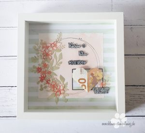 Ein Bilderrahmen zur Hochzeit Kleine Stempelmiez Basteln aus Liebe