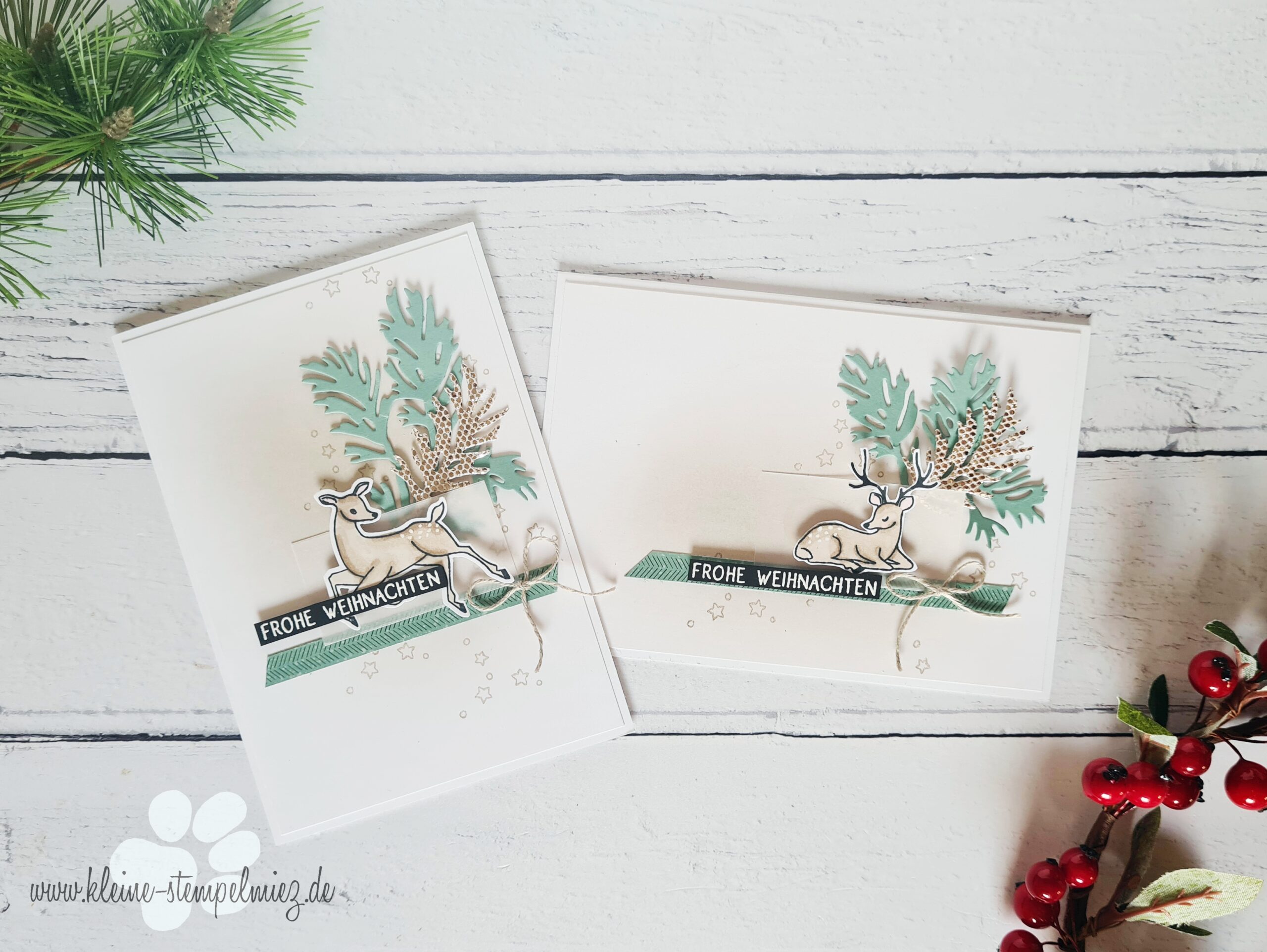 PaStello Blog Hop – Clean and simple Weihnachtskarten