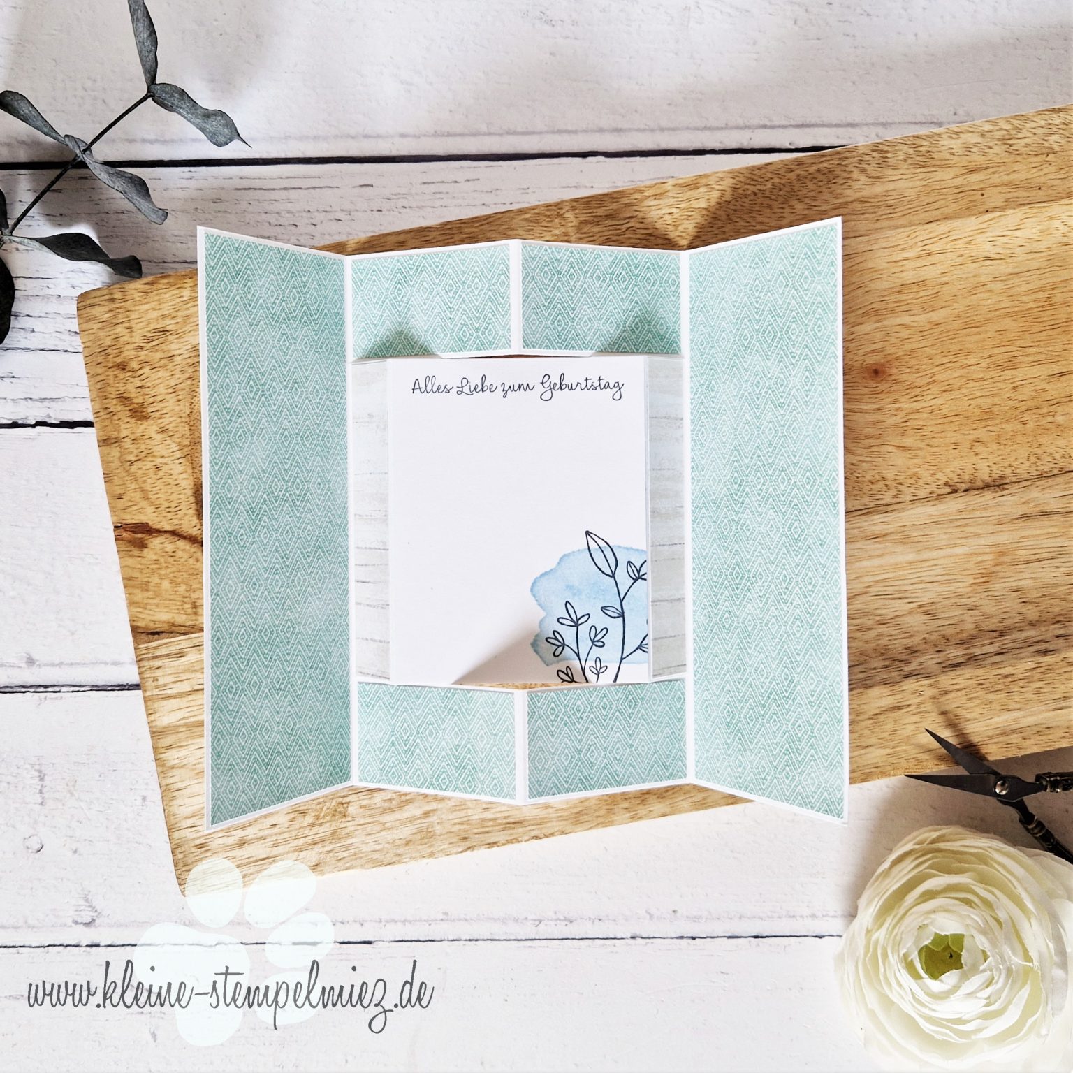 Pop Out Gate Fold Karte zum Geburtstag | Kleine Stempelmiez – Basteln ...