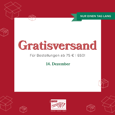 Gratisversand am 14. Dezember!