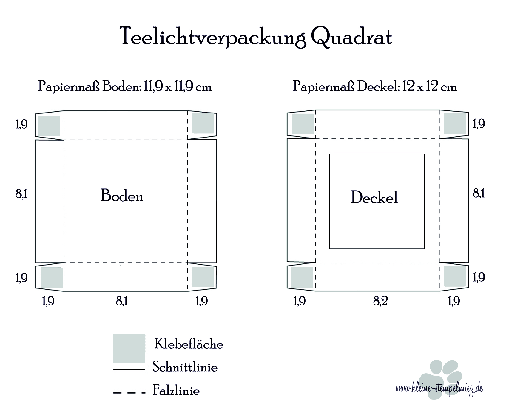 Weihnachtsworkshop Projekt 3 - Quadratische Teelichtverpackung | Kleine  Stempelmiez – Basteln aus Liebe