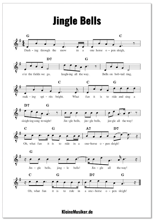 jingle bells noten gitarre pdf
