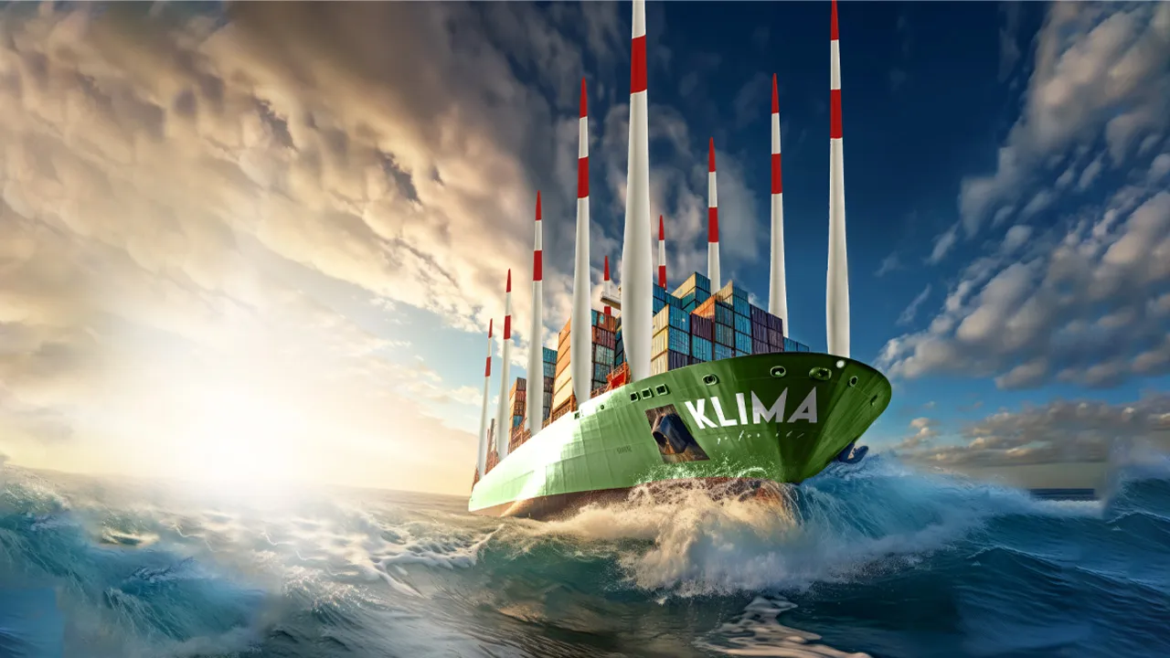 Klima-Sail_system-Thumbnail Klima-Sail modular wind propulsion system on cargo ship – innovative green technology for sustainable shipping, ideal for clean-tech investors.