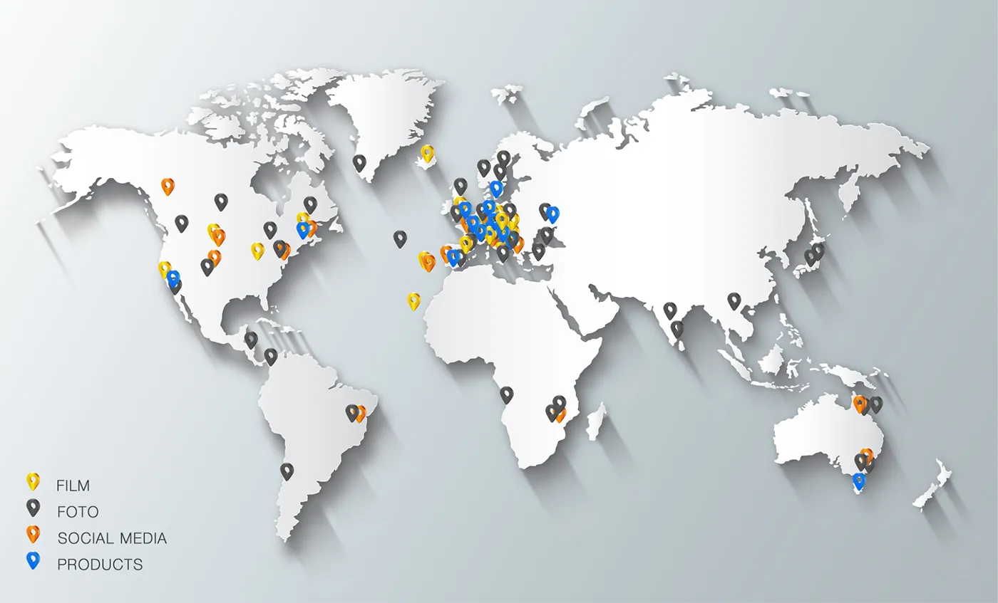 Logos of Klima-Media’s diverse clients, including private customers and leading international brands from various industries. Logos of Klima-Media’s diverse clients, including private customers and leading international brands from various industries.