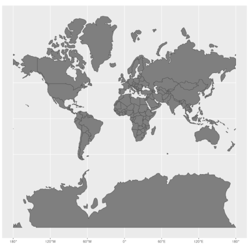 Her er et eksempel på en forvrængning ved en Mercatorprojektion:Grønland ser ud til at være næsten lige så stort som Afrika – selvom Afrika i virkeligheden er næsten fjorten gange større. Nedenfor kan du se en mini-animation, der viser, hvordan størrelserne ændrer sig fra et sfærisk kort til en Mercatorprojektion.