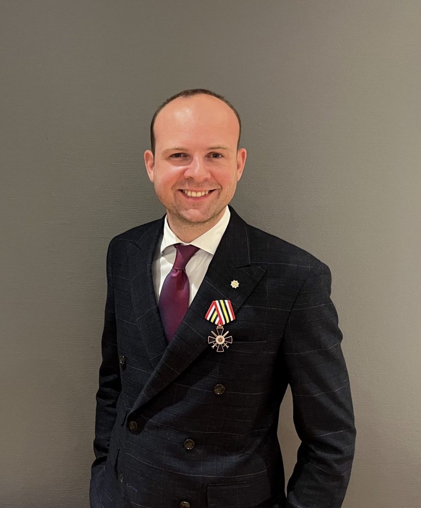 Frederik Klitvad med The Nordic Veterans Medal of Honour