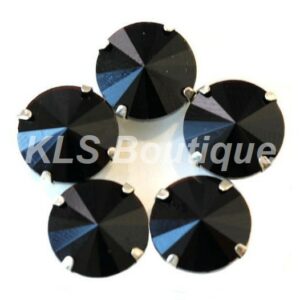 Ref 117 – 5 Strass à Coudre 16 mm Noir