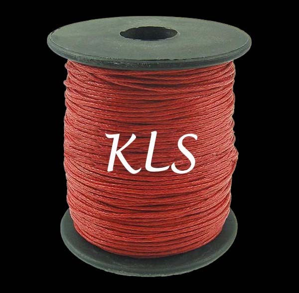 Ref 3317 - 10 mètres Cordon Ciré - Fil coton 1mm - Coloris au Choix