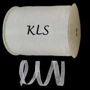 Ref 3357 – Ruban organza blanc 7 mm Longueur : 20 m