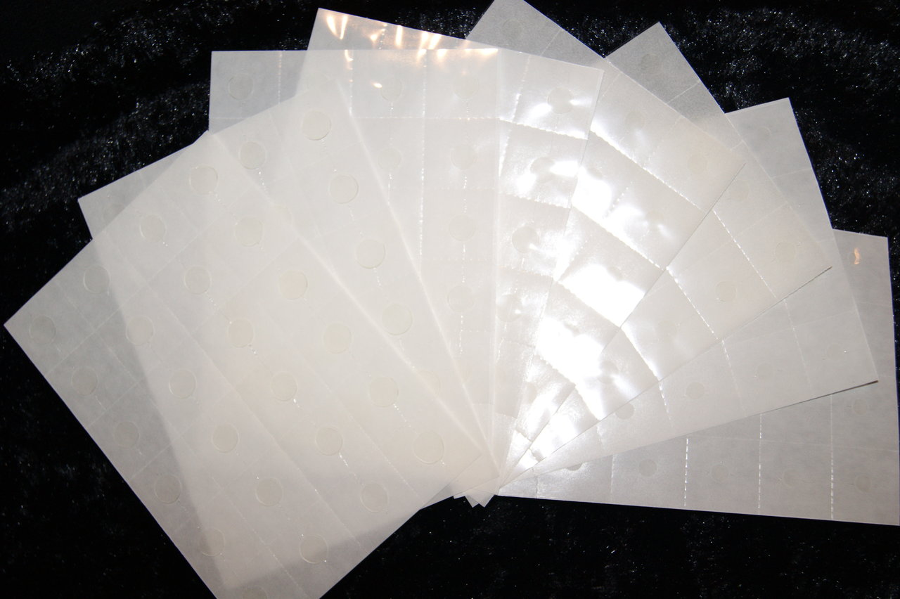 Ref 972 - 192 Pastilles de colle transparente double face ronde