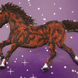 Ref 25 – Ecusson Brodé thermo CHEVAL NOIR ET MARRON