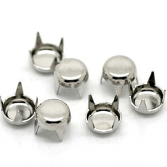 Ref 3553 – 50 Clous à Griffes Rond 8 mm Argenté