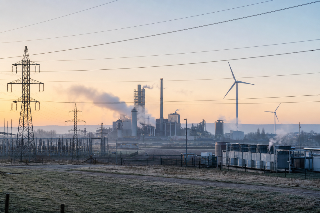 Illustratieve foto van chemische industrie in de haven