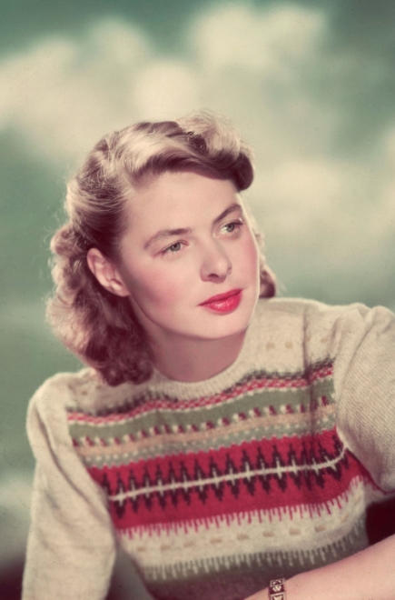 Ingrid Bergman in a "Röda Randen" Sweater