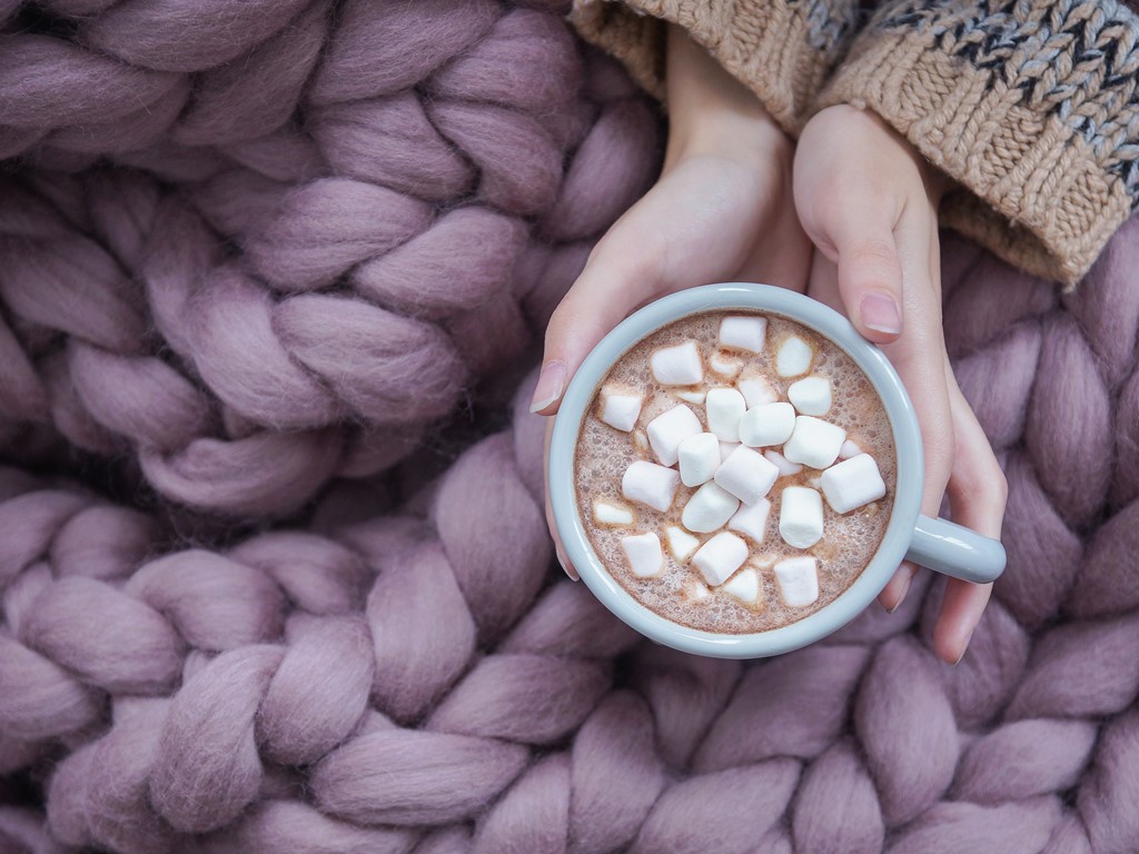 Chunky blankets knitting project