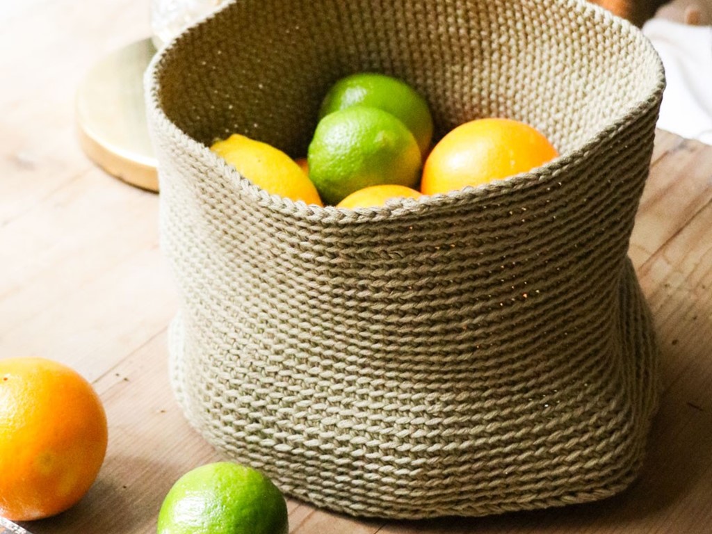 Crochet basket from We are knitters - knitting kit