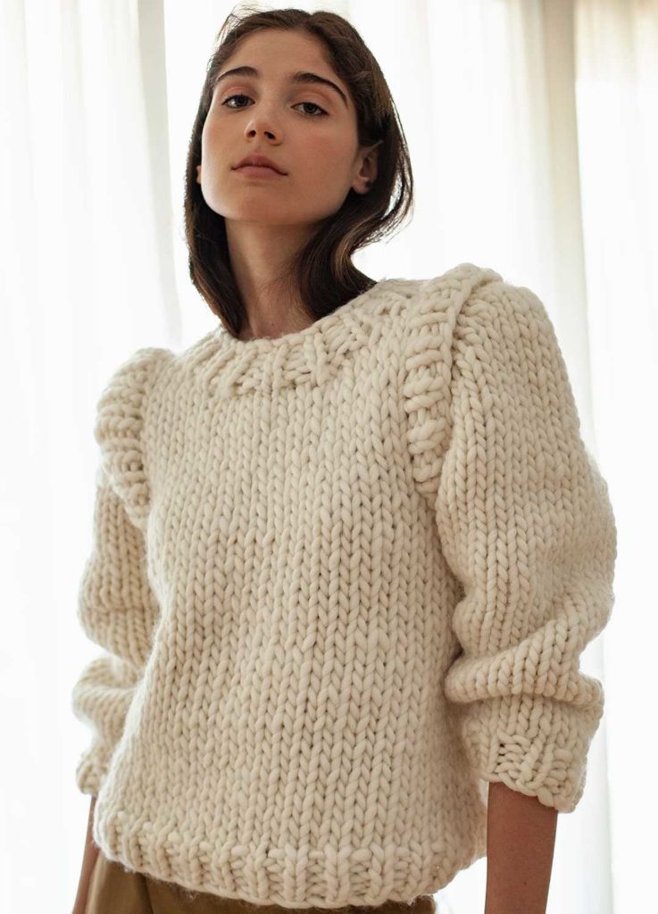 Gaspard Sweater From We Are Knitters - Intermediate Knit Kit | knitwear trends winter 2020