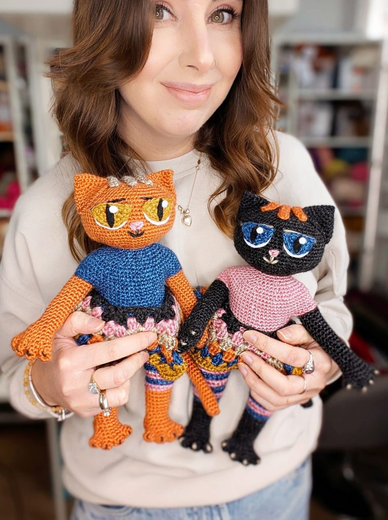 Fiona & Philomena Kitties Crochet animal kit from Lion Brand