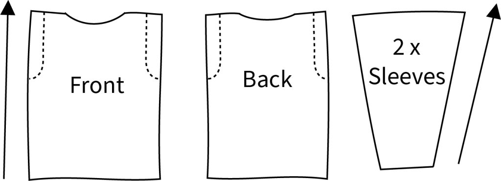 How to knit a sweater Flat in pieces