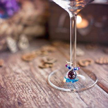 origineel cadeau uniek geschenk glazen glasmarker wijnglasmarker zeedieren octopus
