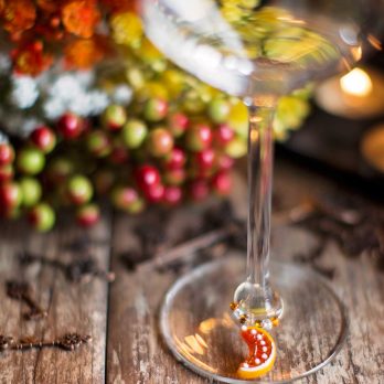 origineel cadeau uniek geschenk glazen glasmarker wijnglasmarker fruit sinaasappel