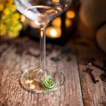 origineel cadeau uniek geschenk glazen glasmarker wijnglasmarker fruit limoen